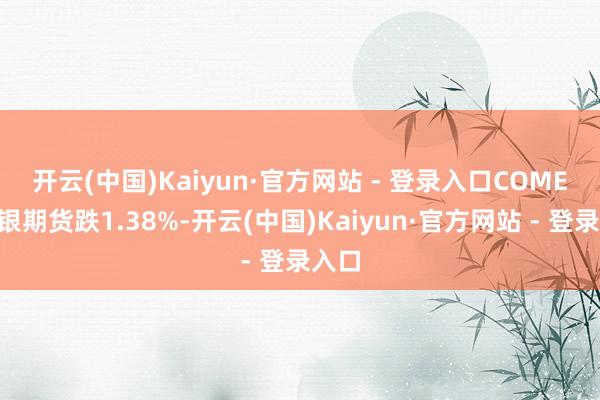 开云(中国)Kaiyun·官方网站 - 登录入口　　COMEX白银期货跌1.38%-开云(中国)Kaiyun·官方网站 - 登录入口