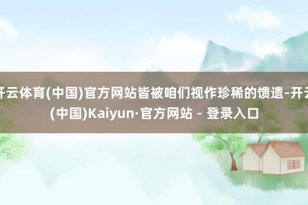 开云体育(中国)官方网站皆被咱们视作珍稀的馈遗-开云(中国)Kaiyun·官方网站 - 登录入口