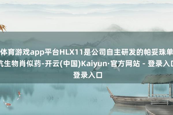 体育游戏app平台HLX11是公司自主研发的帕妥珠单抗生物肖似药-开云(中国)Kaiyun·官方网站 - 登录入口