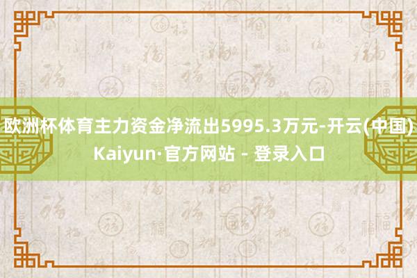 欧洲杯体育主力资金净流出5995.3万元-开云(中国)Kaiyun·官方网站 - 登录入口